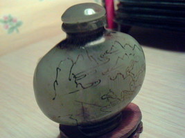 Rare Form Chinese Celadon Jade Snuff Bottle, 18th to 19th Century - $567.99