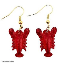 Red Lobster Earrings - Nautical Sealife Costume Jewelry for a Luau or Tiki Party - £7.23 GBP