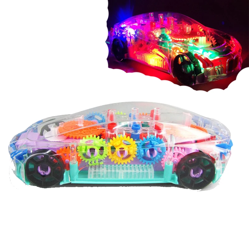 Birthday Gifts Kids Transparent Gear Concept Car Electric Universal Light and - £15.25 GBP