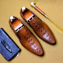 mens leather shoes leather Oxford  shoes for men  dress shoes slipon wedding sho - £147.43 GBP
