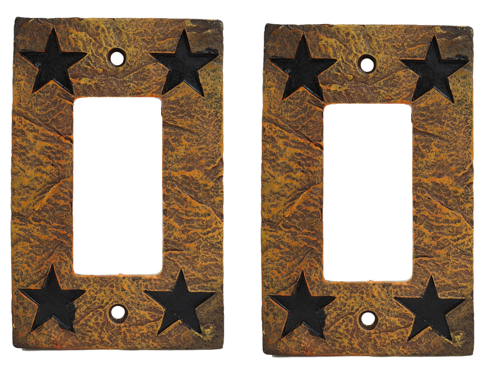 Set of 2 Western Stars Silhouette Wall Single Gang Rocker Switch Cover P... - $24.99