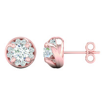 Authenticity Guarantee 
2 Ct TDW Diamond 10K Rose Gold Stud Earrings - £1,777.15 GBP
