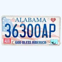 2010 United States Alabama God Bless America Passenger License Plate 36300AP - £17.11 GBP