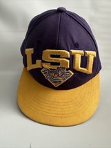 LSU Tigers Hat Cap Purple Gold Mike The Tiger Big Logo Snapback Adjustable Men - $14.92