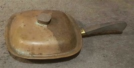 Copper Colored Aluminum Skillet With Lid - Gdc - Usable Vintage Skillet And Lid - £31.57 GBP