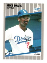 1989 Fleer #55 Mike Davis Los Angeles Dodgers - £3.93 GBP