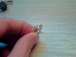 Art Deco 0.57 Carat Old European Champagne Diamond Engagement Ring Solid 14K YG - £561.27 GBP