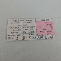 LOT Brighton Beach Memoirs Neil Simon Playbill Vol 2 No 10 1984 incl Ticket Stub - £5.41 GBP