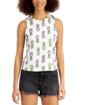 MSRP $24 Rebellious One Juniors&#39; Pineapple Printed Tank Top Size XL (STAIN) - $5.94