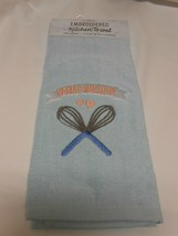 New Big Embroidered soft Kitchen Towel Says: Baked With Love - £5.29 GBP