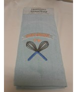 New Big Embroidered soft Kitchen Towel Says: Baked With Love - £5.28 GBP