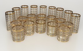 21 Imperial Glass Tori De Oro Highball (9) &amp; Lowball (12) Glasses - 22 K... - $247.50