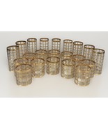 21 Imperial Glass Tori De Oro Highball (9) &amp; Lowball (12) Glasses - 22 K... - $343.38 CAD