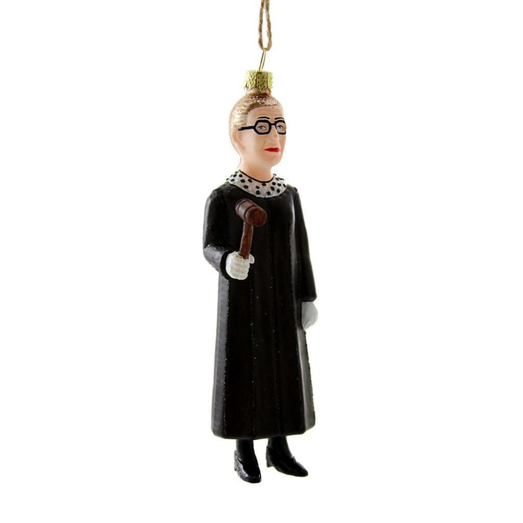 Primary image for RUTH BADER GINSBURG CHRISTMAS TREE ORNAMENT 5.5" Glass US Supreme Court Justice
