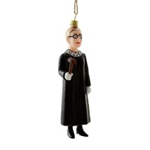 RUTH BADER GINSBURG CHRISTMAS TREE ORNAMENT 5.5&quot; Glass US Supreme Court ... - £15.91 GBP