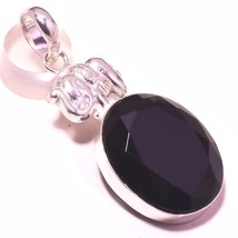 Black Spinel Faceted Gemstone Fashion Gift Pendant Jewelry 2.10" SA 4358 - £3.18 GBP