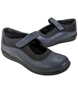 Drew Rose Shoes 9.5 N Narrow Mary Jane Navy Leather Comfort Diabetic 143... - $37.74