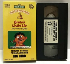 Sesame Street Start To Read Video Ernies Little Lie VHS Animated Tested Rare - £15.55 GBP