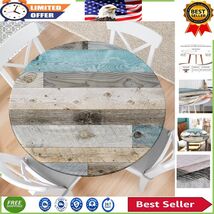 Stylish Round Table Cover with Elastic Edge - Fits 36-44&quot; Tables, Dinner... - $490.86 MXN