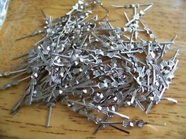 200pcs 33mm Chrome Chandelier Part Lamp Crystal Prism Bead Connector Pins Bowtie - £5.83 GBP