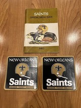 New Orleans Saints 1980 Media Guide &amp; Two Season Ticket Holder Parking Stickers - $50.00