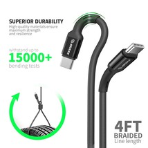 4FT Type C To C Fast Charge Cable For Verizon Kazuna E Talk Myflix KAZ-N20 N20 - $9.85
