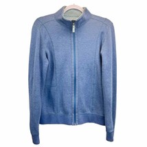 Orvis Womens Full Zip Jacket Blue Size L Reversible Mock Neck Casual Out... - £25.87 GBP