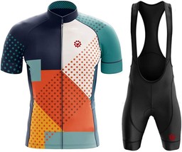Gcrfl Men&#39;S Cycling Jersey Sets, Road Bike Shorts Sleeves Jersey, Bib Sh... - $61.96