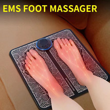 Electric Ems Foot Massager Pad Foot Massage Mat Feet Muscle Stimulator Improve B - £18.19 GBP