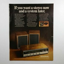 Vtg Panasonic RE-7670 Just Slightly Ahead of Our Time Print Ad 10 3/8&quot;x13 1/2&quot; - £10.45 GBP