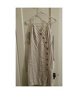 Forever 21 Striped Asymmetrical Button-Front Cami Dress - $20.00