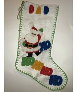Handmade Christmas Felt Needlepoint Stockings “Dad” Ho Ho Ho Ho - $302.68 MXN