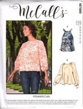 McCalls M7899 Misses Loose Pullover Tops 6-14 UNCUT Sewing Pattern - £11.80 GBP