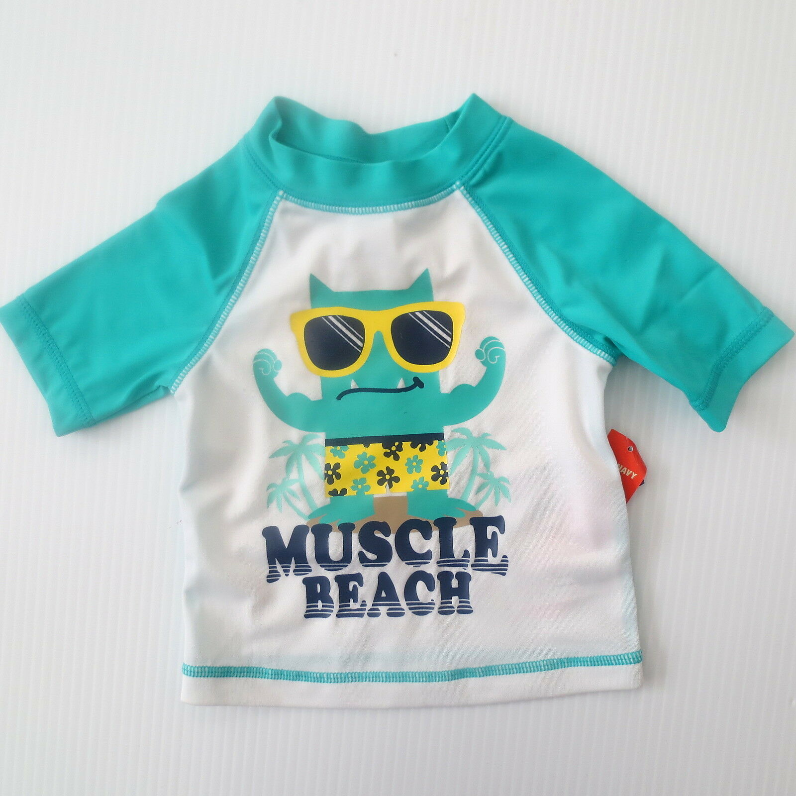 Old Navy Boy Swimwear Monster 'Muscle Beach' - 6-12 mo - New with Defect - $3.99