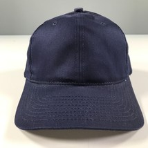Vintage Snapback Hat Boys Youth Size Navy Blue Curved Brim Kudzu YoungAn - $10.39