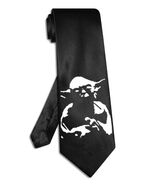 Yoda tie black satin silk hand-painted Star Wars necktie - $27.00