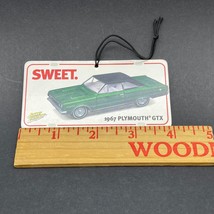 Johnny Lightning Rear View Mirror Hanger 1967 Plymouth GTX License Plate Sweet - £7.66 GBP