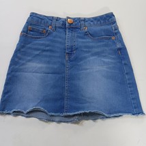 No Boundaries RN#52469 Mid-Rise  Blue Denim Stretch Mini Skirt Juniors Size 5 image 12