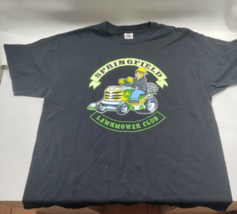 Springfield Lawnmower Club - The Simpsons - XL  - Black T-shirt - £13.16 GBP