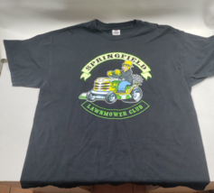 Springfield Lawnmower Club - The Simpsons - XL  - Black T-shirt - £13.15 GBP