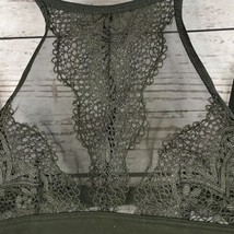 Victoria&#39;s Secret X-Small Bralette Floral Lace Convertible Sheer Olive Green - £10.93 GBP