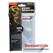 120 packs of 100 (12000) BCW Resealable Clear Standard Sized Card Inner ... - $211.67