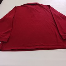 St. John's Bay Sueded Jersey Men's Red Cotton Collar Shirt Long Sleeve Size 2XLT image 2