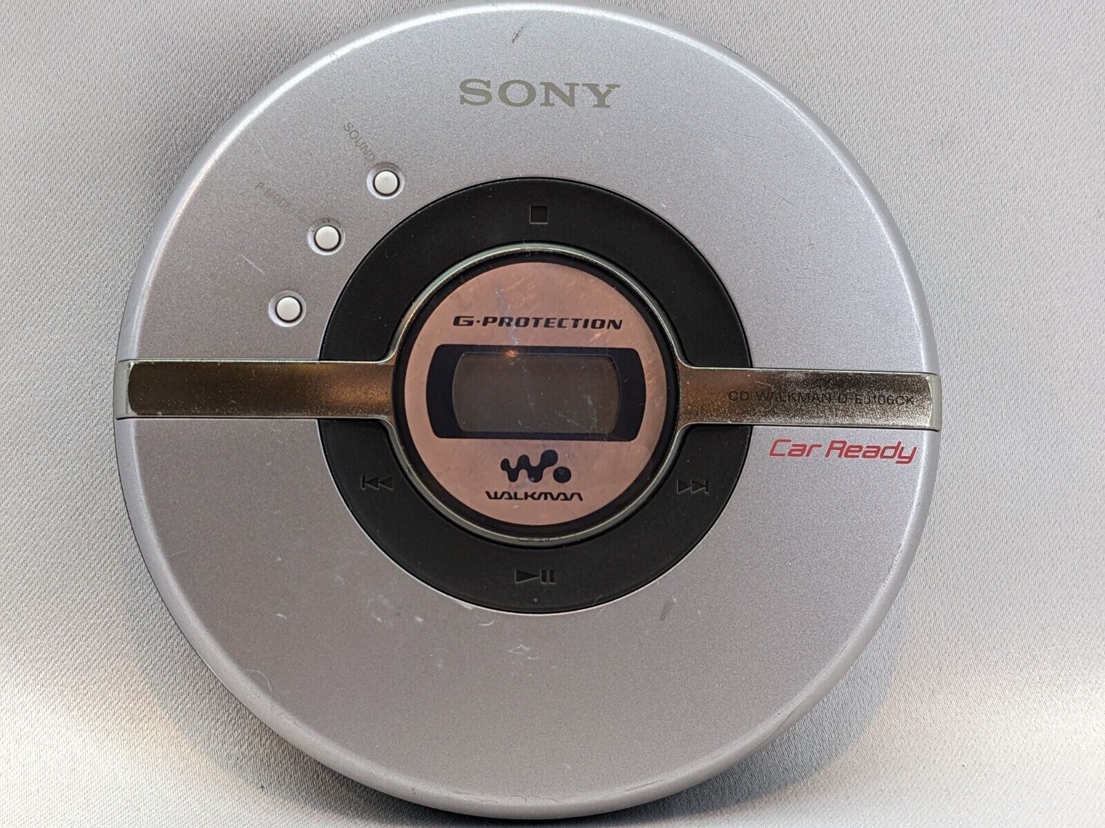 Sony D-EJ106CK Silver CD Walkman Portable CD Player G-Protection - For Parts (A) - $7.99