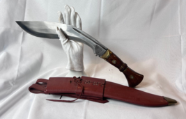 1917 Kukri Knife Nepalese Gurkha Jungle Combat Fixed Blade In Leather Sc... - $98.95