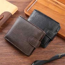 Cartera Cuero Hombre Billetera Corta Cierre Informal Duradera Tarjetero ... - $24.98