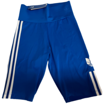 Adidas Womens Originals 3D Trefoil Bike Shorts Tight Blue And White XS New - £17.84 GBP