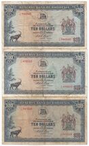 Rhodesia, Set of 3, All Key Dates, 1971, 1972, 1973, Reserve Bank of Rho... - $114.74