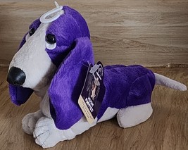 Hush Puppies Beanbag Plush Basset Hound Applause Dog W/ Tags 5&quot; Violet - £9.34 GBP