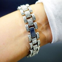 Fashion Hip Hop Bracelet For Women Man Luxury 5a+ Rhinstone Bling Cuban Link Ice - £17.39 GBP